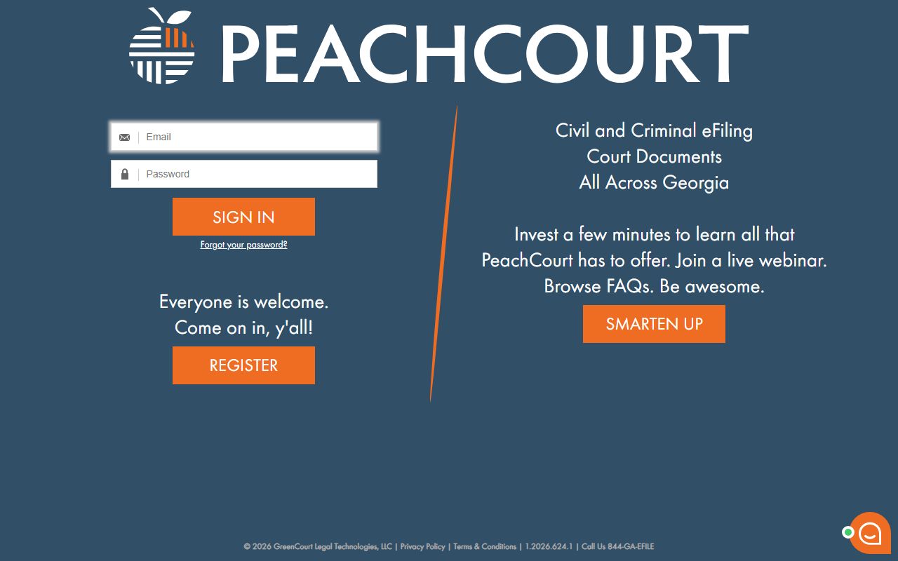 Chattahoochee County court records PeachCourt eFiling access