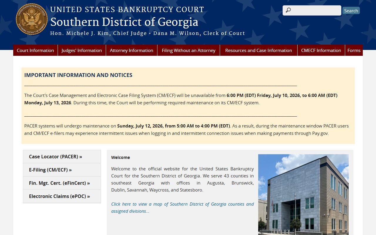 Chattahoochee County traffic court records federal bankruptcy contrast